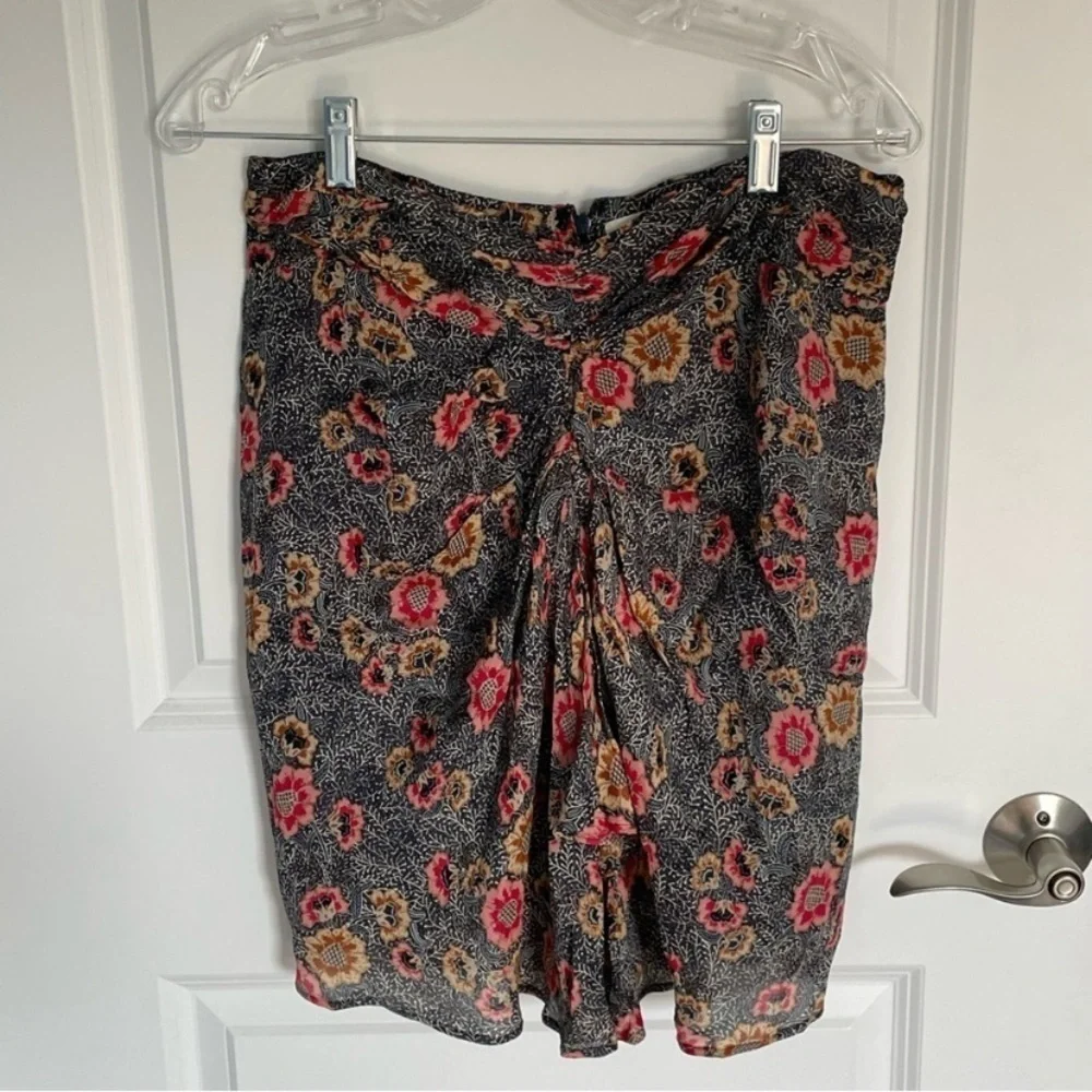 Isabel Marant Etoile sevan Slavic flower gathered floral Skirt 18498